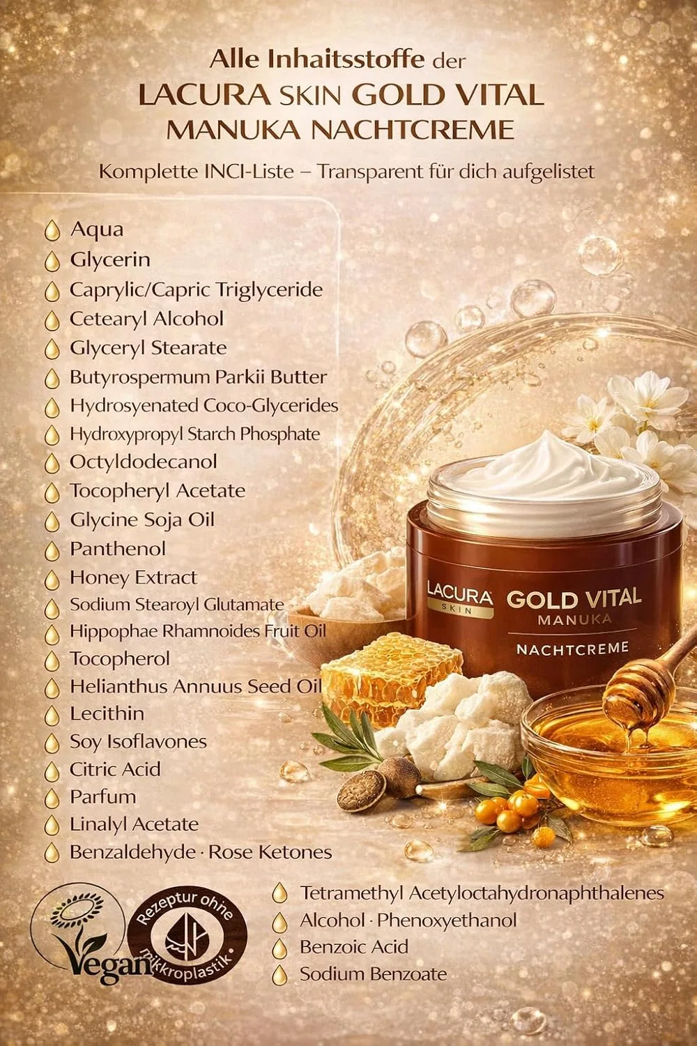 Крем для лица RB&G — Ночной «Gold Vital Manuka» + от Lacura — фото 2
