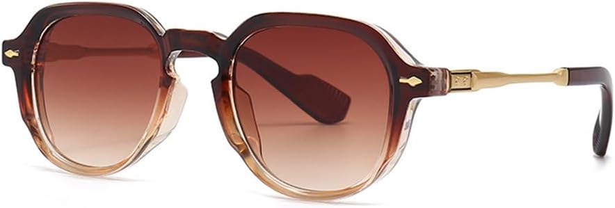 

Солнцезащитные очки UV400 с овальными заклепками и градиентным покрытием, подходят для женщин и мужчин, для бега и занятий спортом на открытом воздухе UYPTK, Brown Tea Gradient