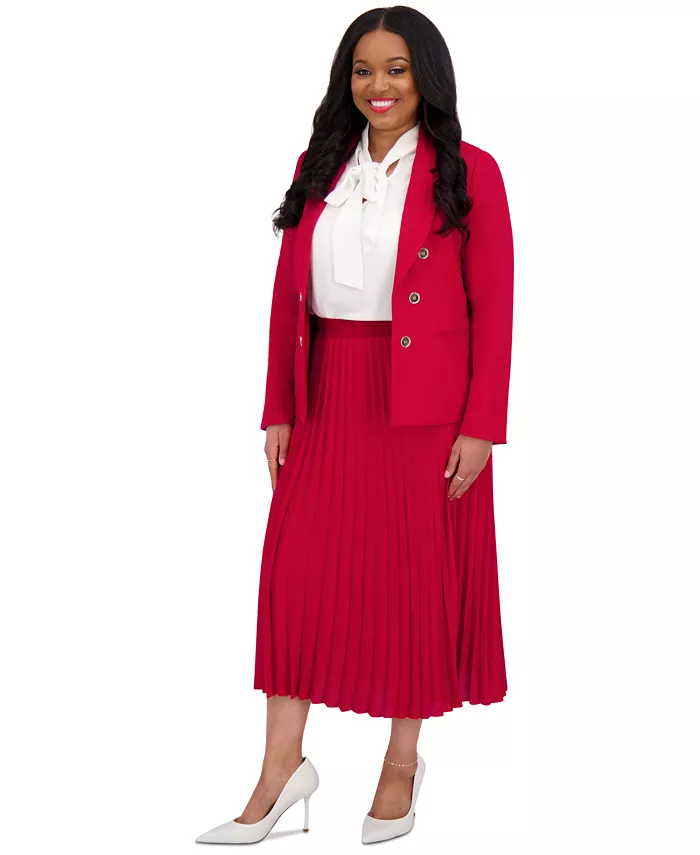 

Женская плиссированная юбка миди, Regular & Plus Sizes Kasper, красный