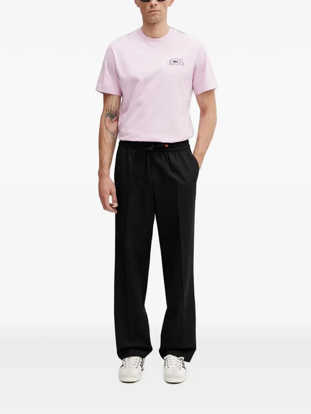 Футболка с коротким рукавом и логотипом Lacoste, розовый — фото 2