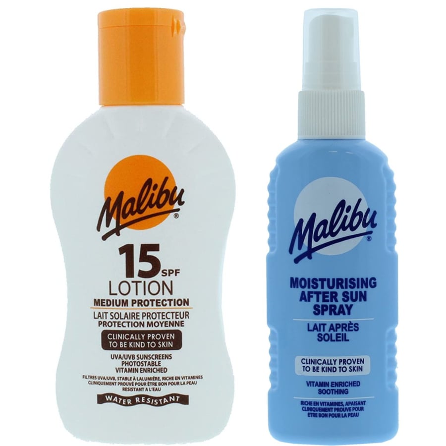 

бальзам Malibu SPF15 100 мл + спрей после загара 100 мл