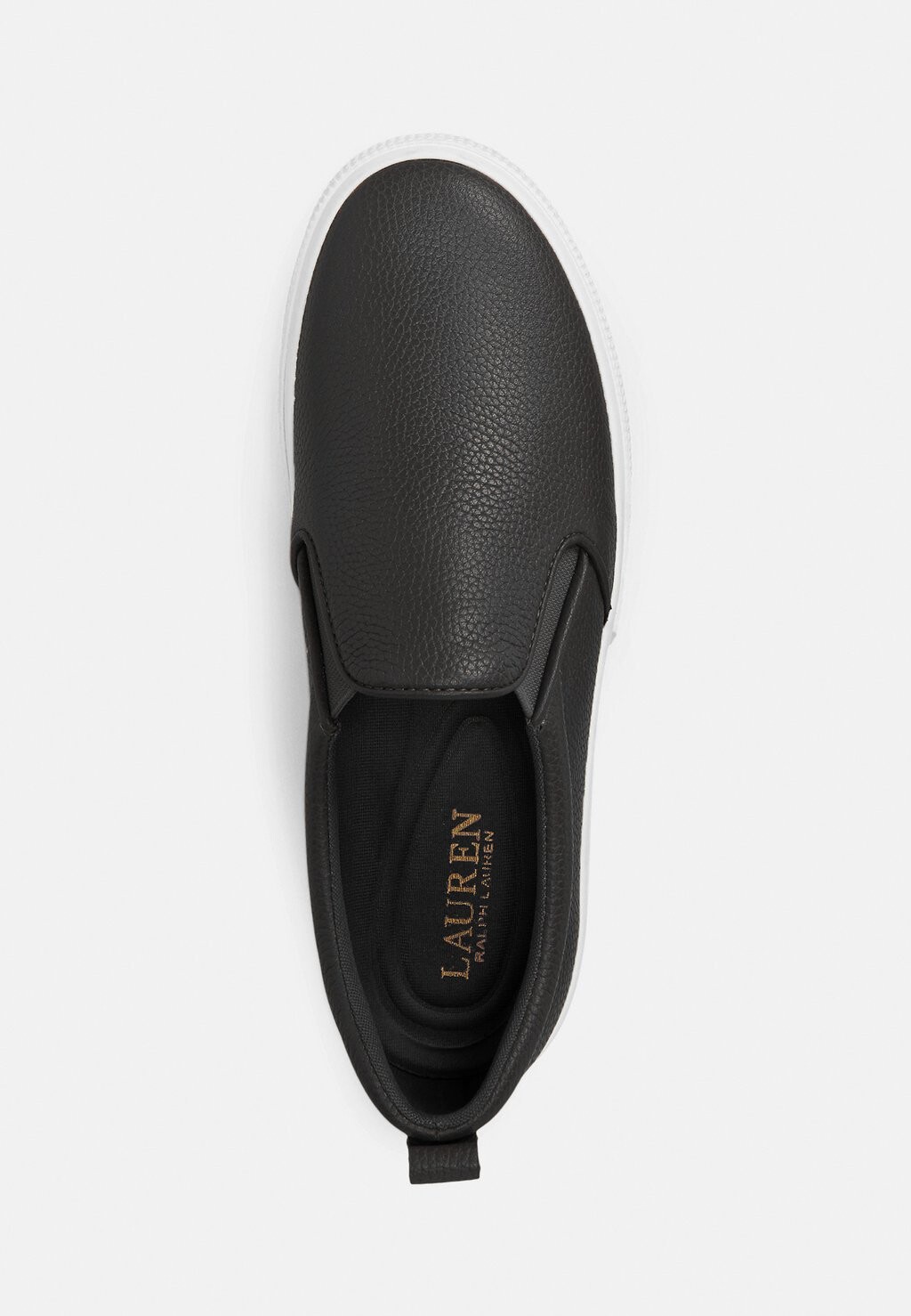 

Кроссовки HADDLEY TUMBLED LEATHER SLIP-ON TRAINER Ralph Lauren, черный