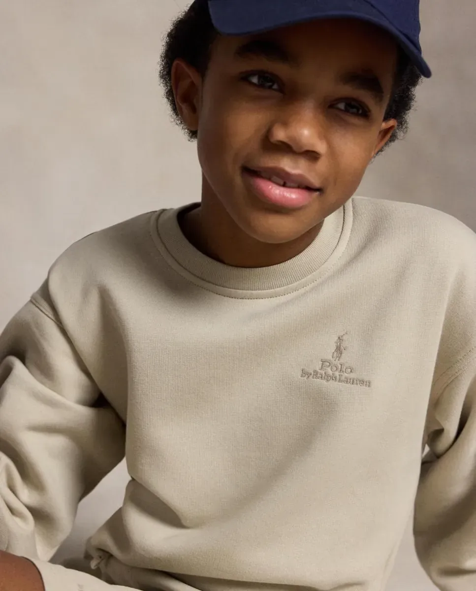 Унисекс толстовка из флиса с логотипом Polo Ralph Lauren, Natural — фото 3