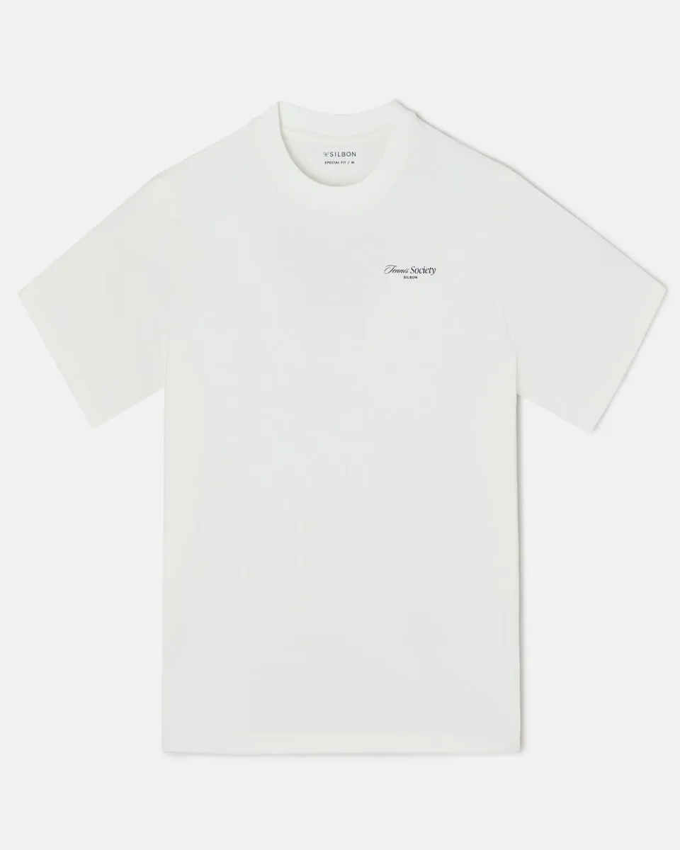 

Мужская футболка special fit Tennis Society Silbon, кремовый