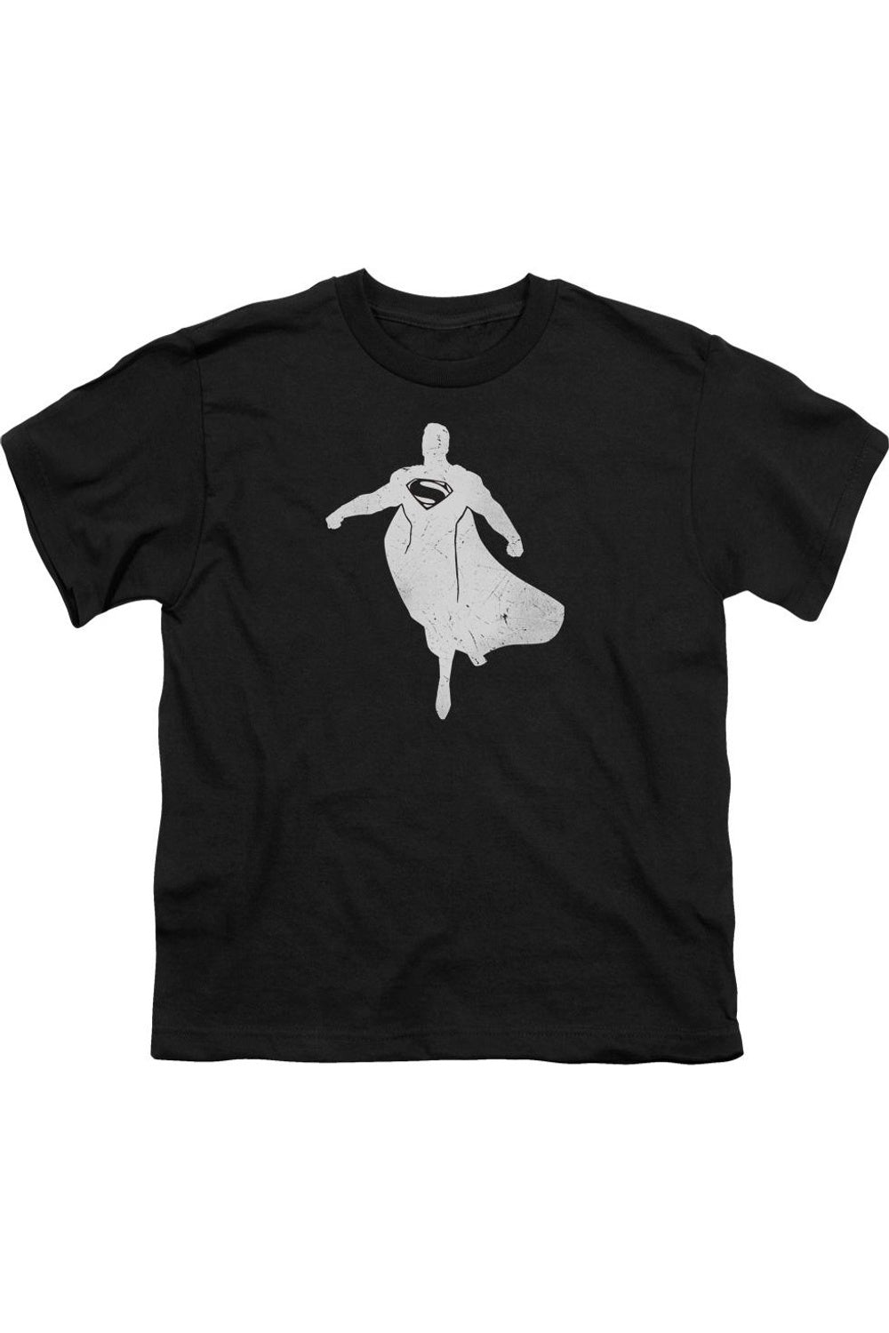 

Бэтмен против Супермена: футболка с силуэтом Супермена для детей Gildan, черный