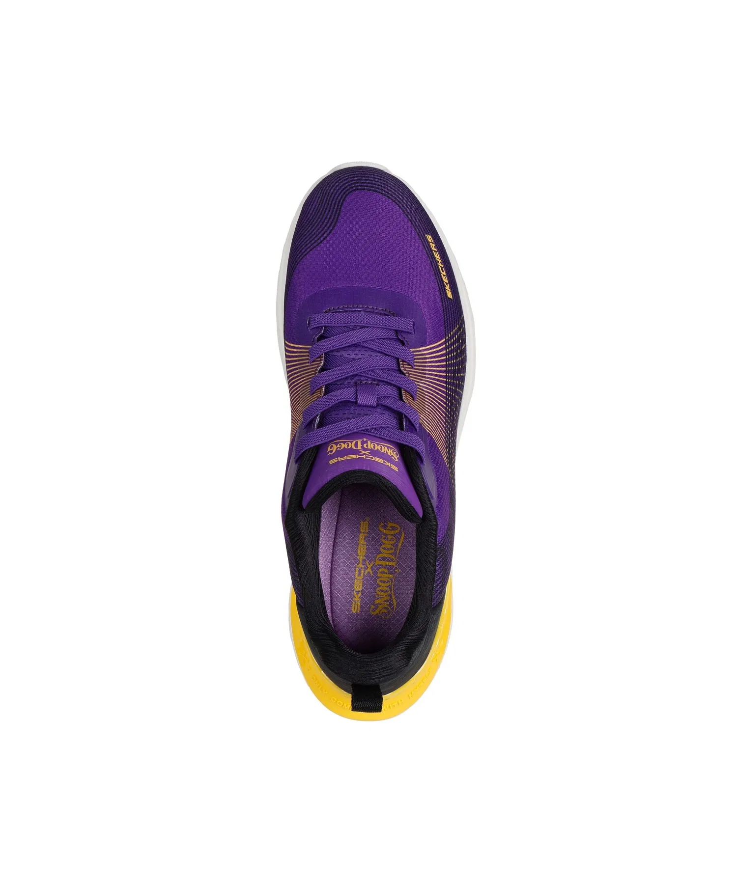 Мужские кроссовки SKECHERS Snoop Ace Cyber Walker чёрные с золотом — фото 2