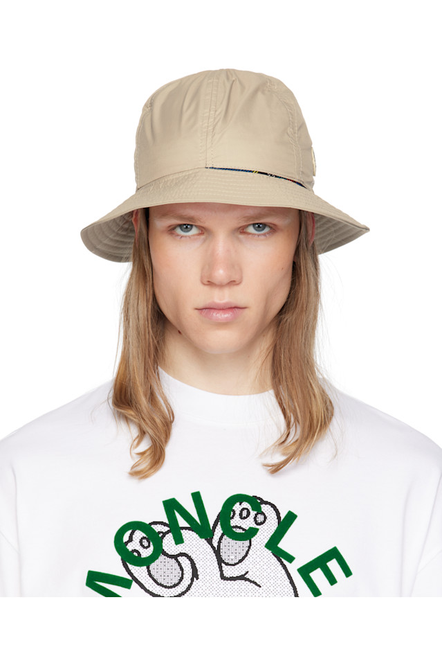 

Moncler x FRGMT бежевая реверсивная шляпа-ведро Moncler Genius, бежевый