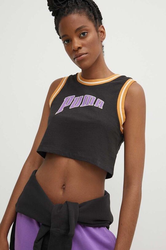 

Хлопковый топ Graphic Puma, черный