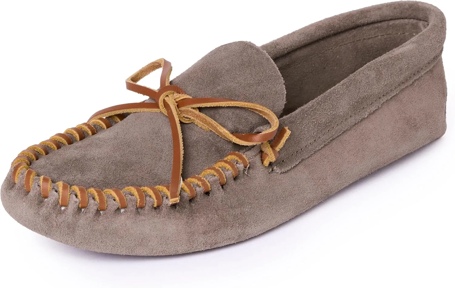 Мокасины из натуральной кожи Minnetonka, серый