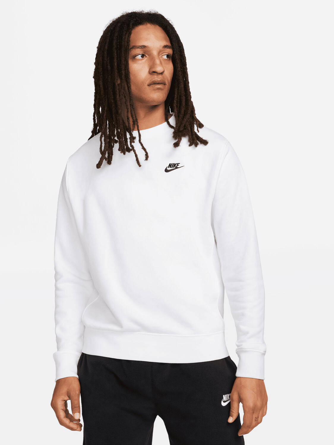 

Блуза Nike M CLUB CRW FT, белый