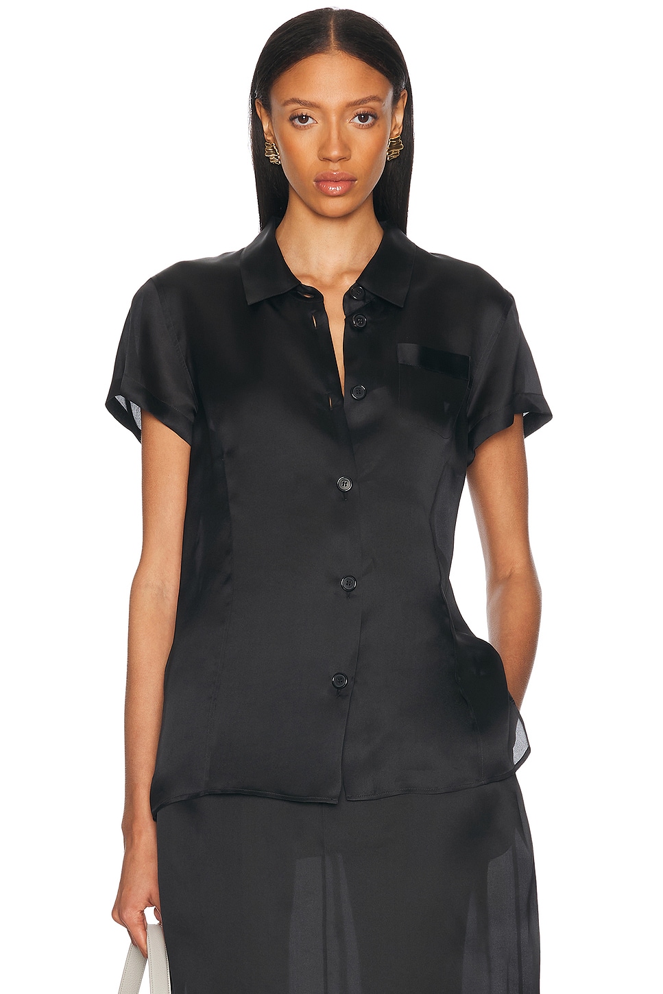 

Keefe Satin Топ Khaite, Black