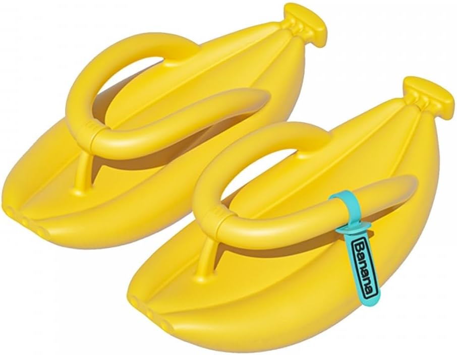 

Вьетнамки DONGKER Banana, легкие пляжные сандалии из EVA с толстой подошвой, банановые шлепанцы для женщин и мужчин для дома, улицы и пляжа, желтый