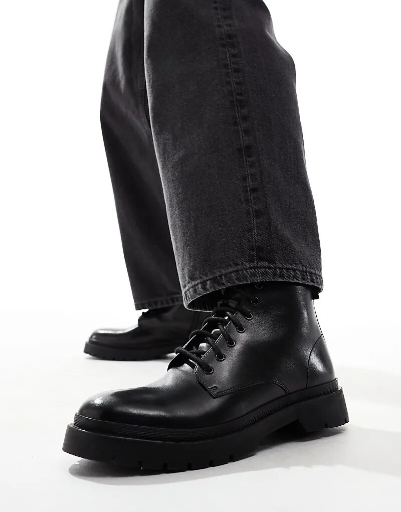 

Ботинки Walk London Callum Lace из черной кожи