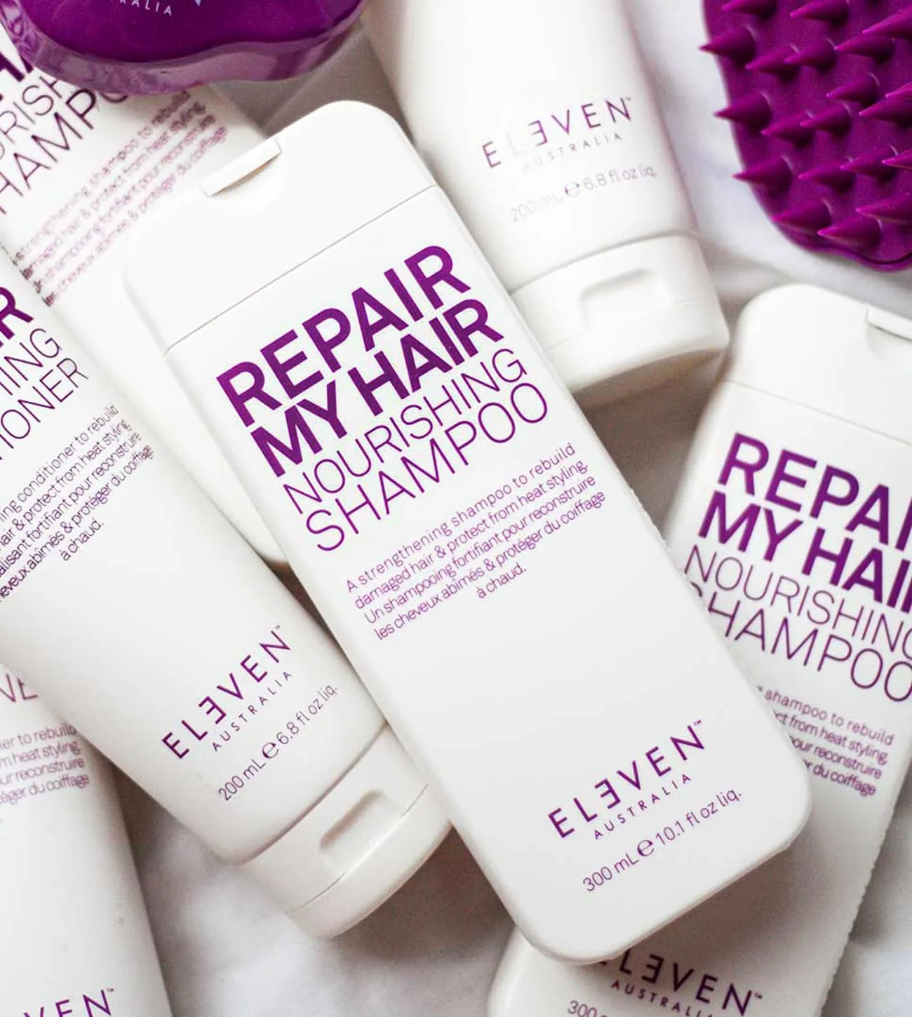 ELEVEN AUSTRALIA Repair My Hair питательный шампунь для женщин и мужчин - без сульфатов, увлажняющий и мягкий, укрепляет сухие и поврежденные волосы, обеспечивает глубокое увлажнение, безопасен для окрашенных волос 961 мл — фото 3