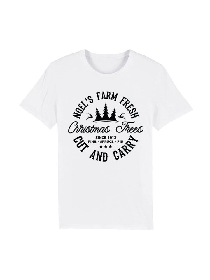 

Футболка F4NT4STIC T-Shirt Weihnachts Trees Farm Retro Sign, белый