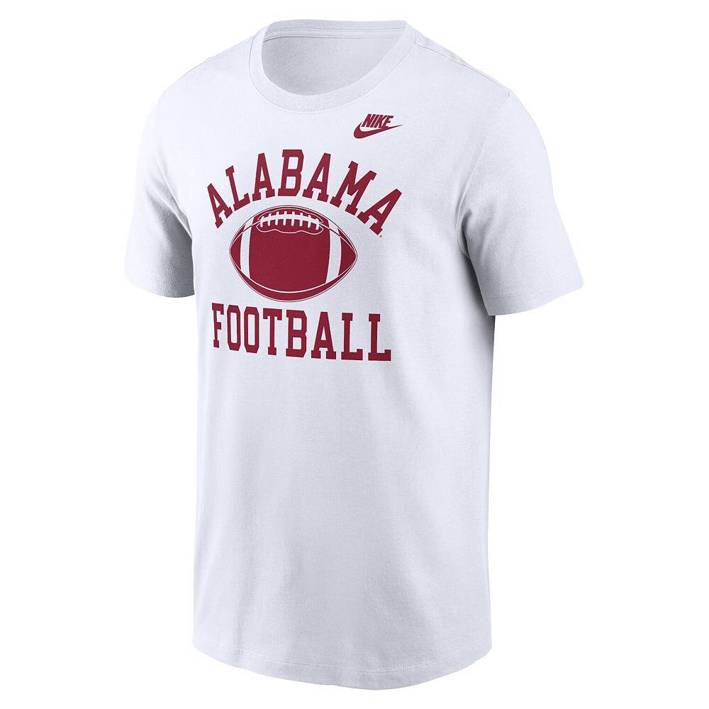 Мужская белая футболка Nike Alabama Crimson Tide Legacy Football Icon, цвет Ala White — фото 3