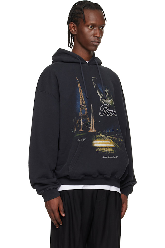 Толстовка с капюшоном «Парижский турист» Vetements, черный — фото 2