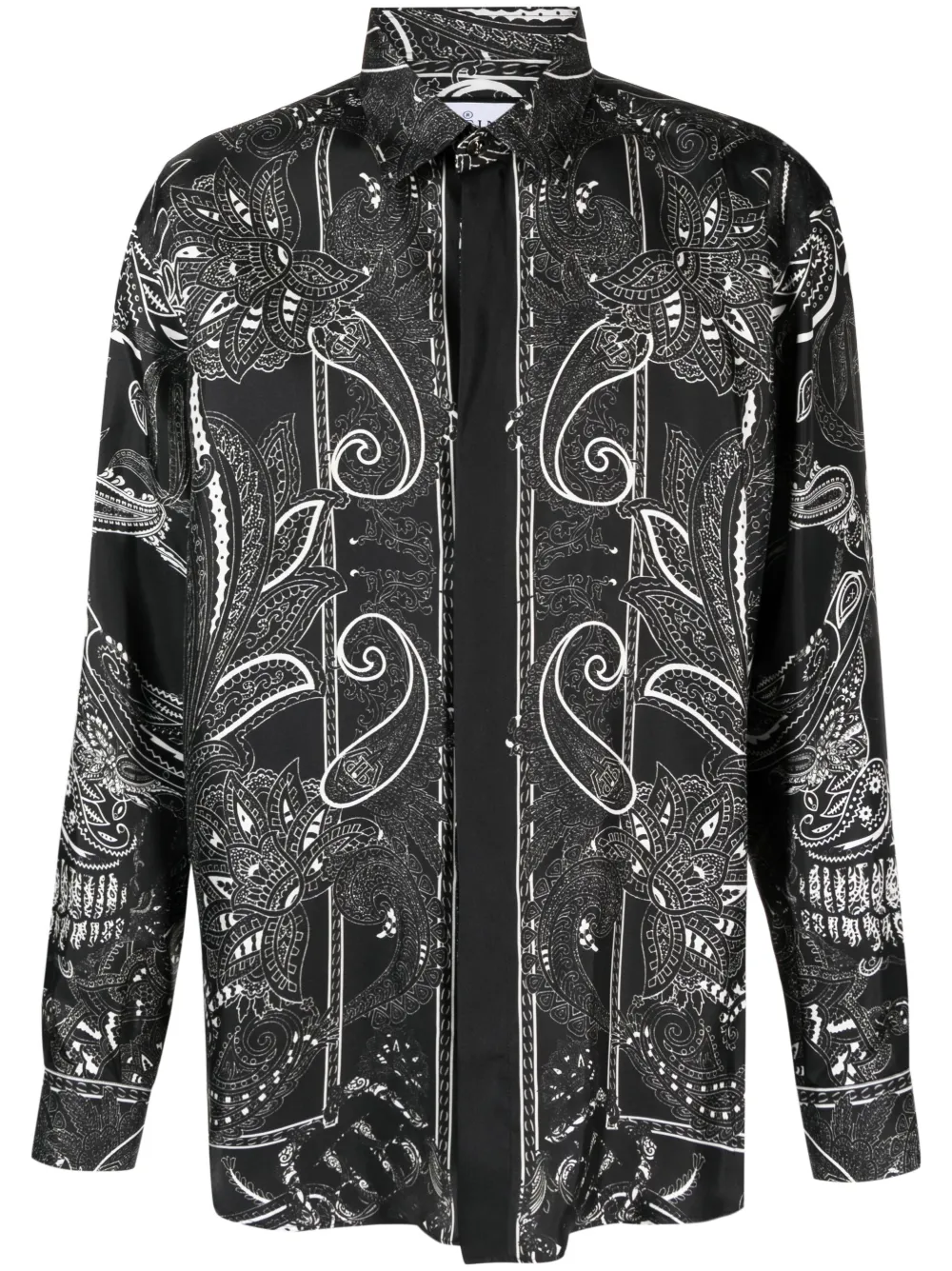 

Шелковая рубашка Dandy с принтом пейсли Philipp Plein, черный