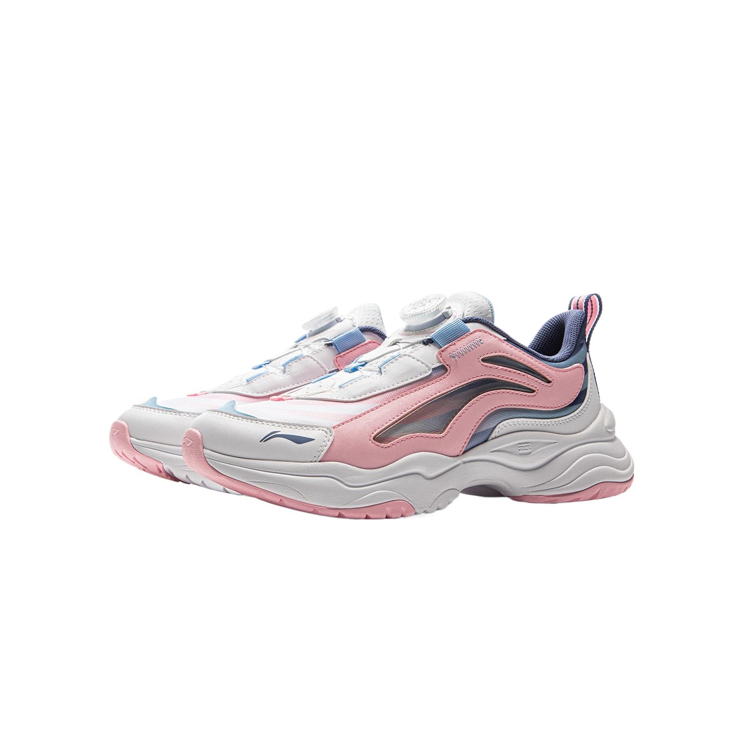 LINING YOUNG Детские кроссовки Sports Life Big Aurora с низкой амортизацией Prosper Pink Standard White Dusk Blue Kids — фото 3