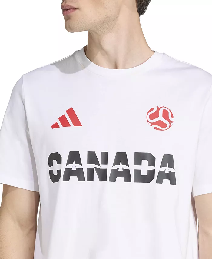 Мужская футболка Canada с круглым вырезом Adidas, белый — фото 3