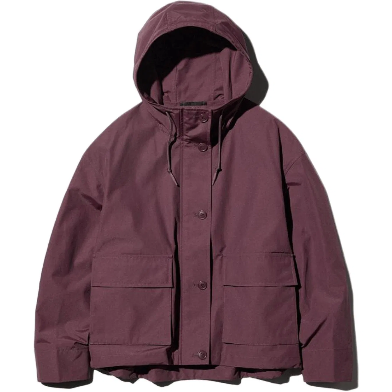 Куртка женская с капюшоном UNIQLO бордовая