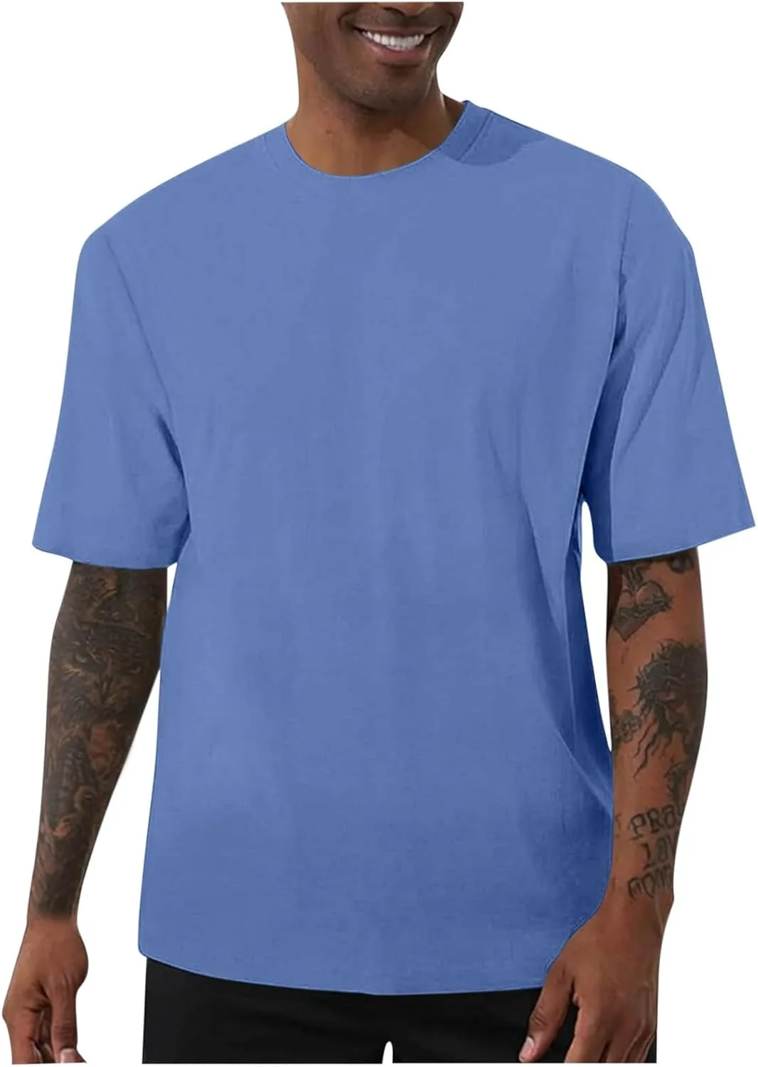 

Мужская футболка с коротким рукавом Casual, летняя, свободного кроя, Regular Fit, Crewneck, легкая