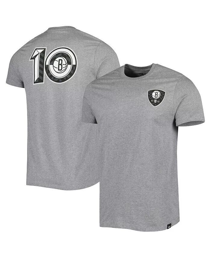 

Мужская футболка Heather Grey Brooklyn Nets в честь 10-летия Brooklyn Nets '47 Brand