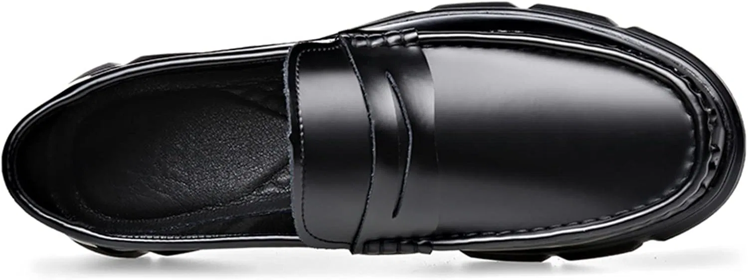 Туфли Herren Kleidschuhe Herren Lederschuhe Leder Weiche Schuhe Herren lässige Lederschuhe (10,5) Generic, Schwarz — фото 2