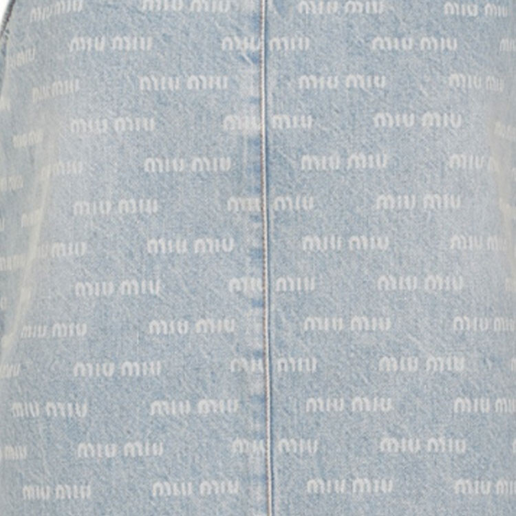 Комбинезон женский Miu Miu с логотипами, синий — фото 4