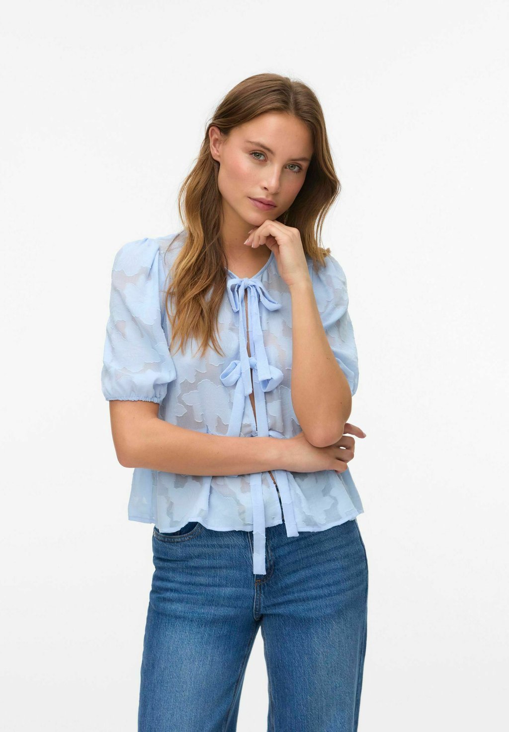 

Блуза VMGABI Vero Moda, светло-голубой