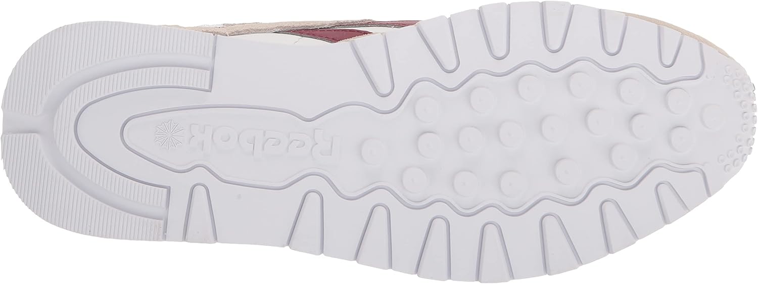 Классические кожаные кроссовки для взрослых, унисекс V1 Reebok, белый/бордовый — фото 4