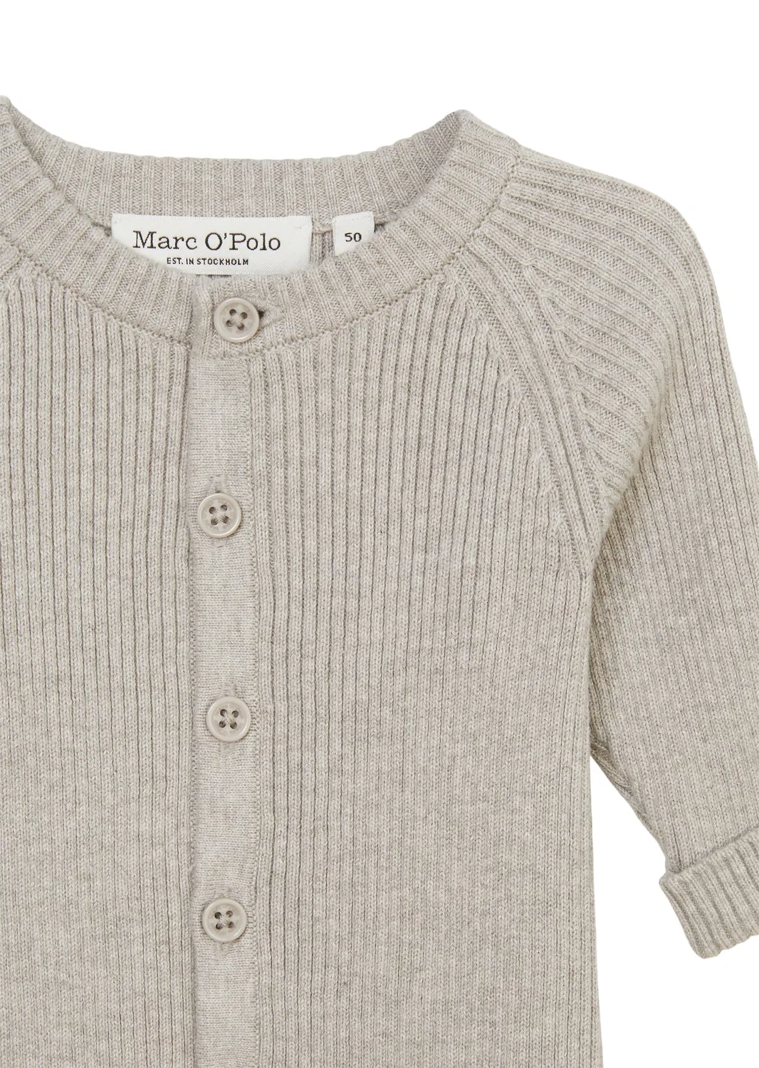 Стриковый комбинезон из органического хлопка Marc O'Polo, greige mel. — фото 3