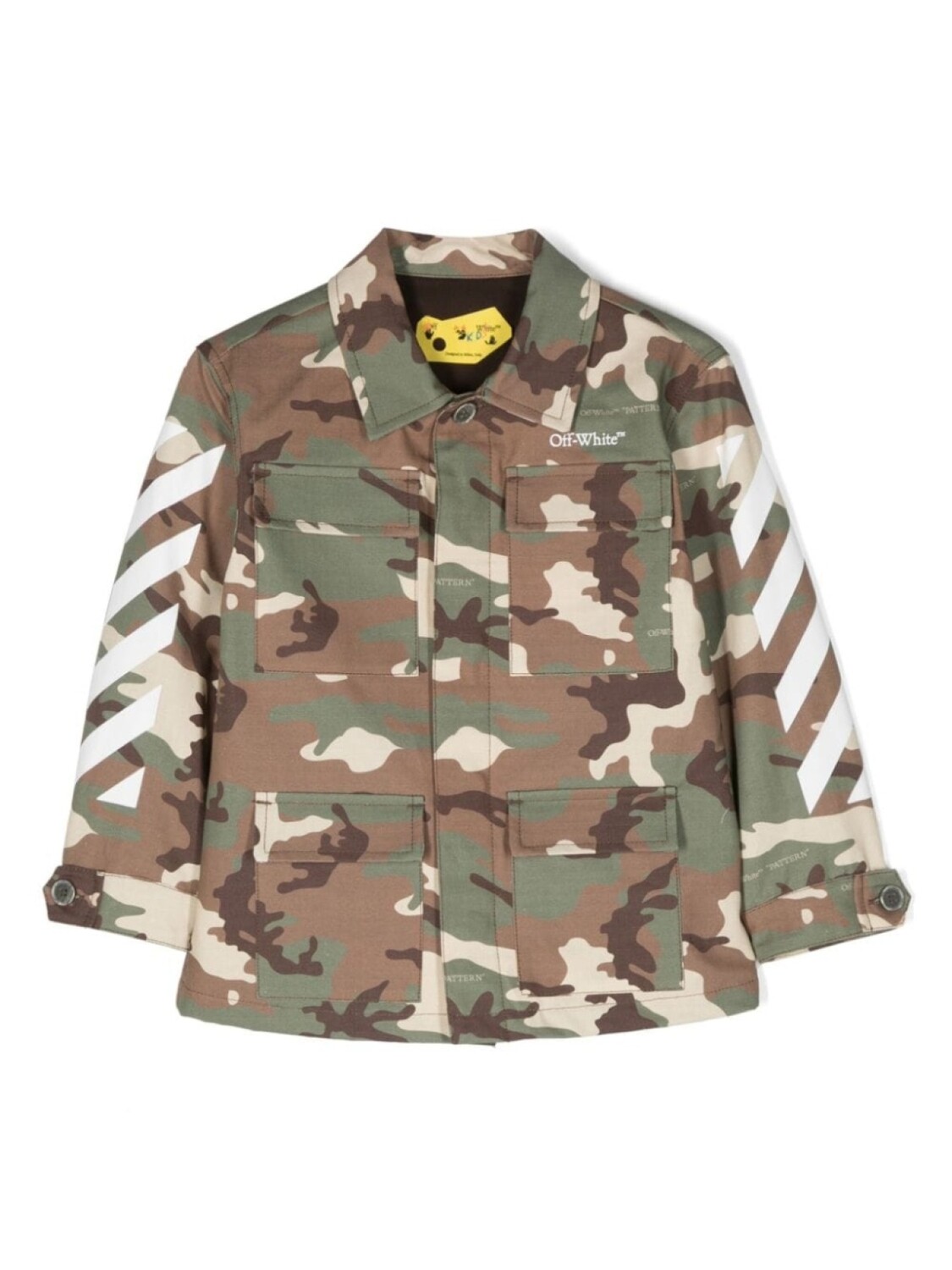 

Off-White Kids куртка с камуфляжным узором и вышитым логотипом, зеленый