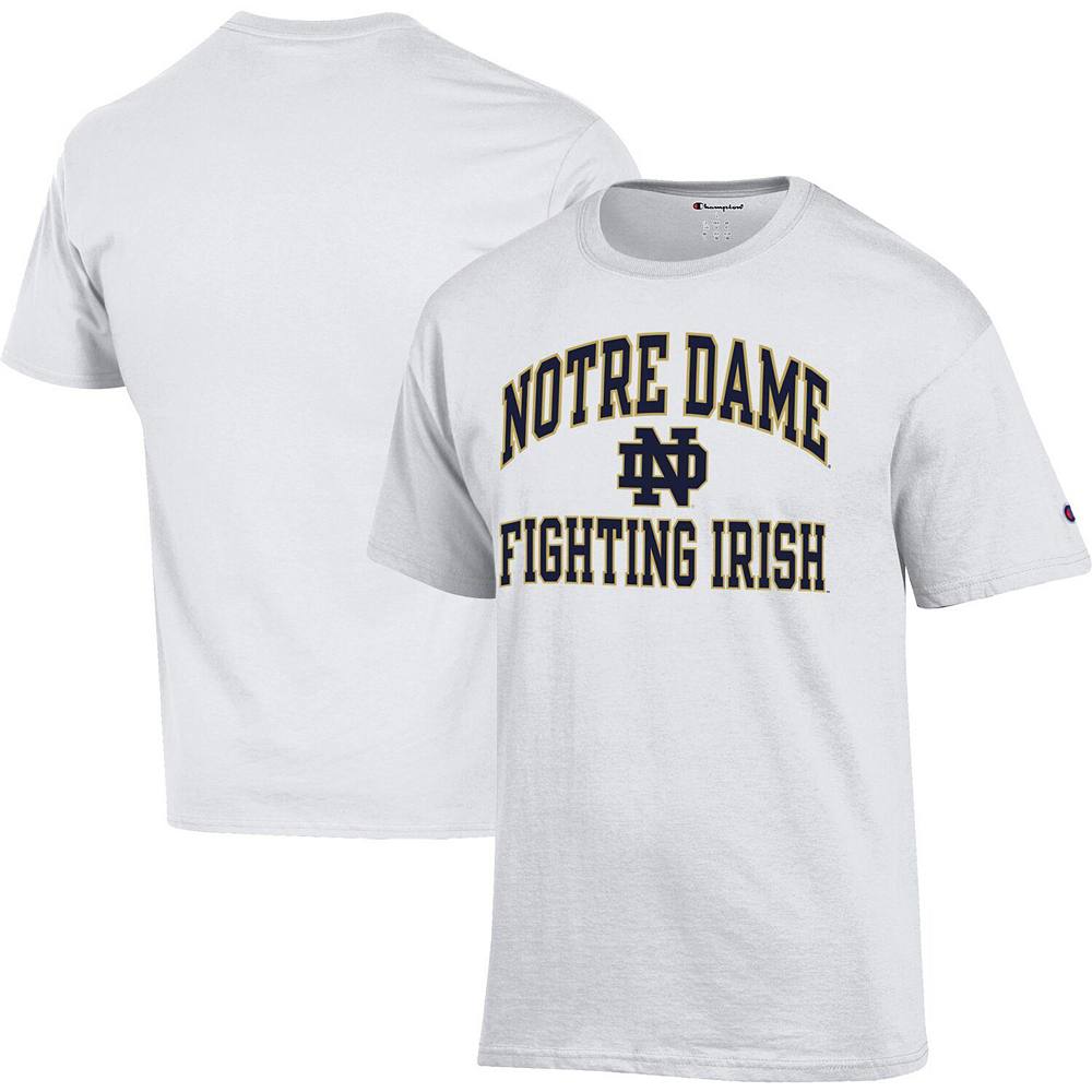 

Мужская белая футболка Champion Notre Dame Fighting Irish High Motor, цвет Ntd White