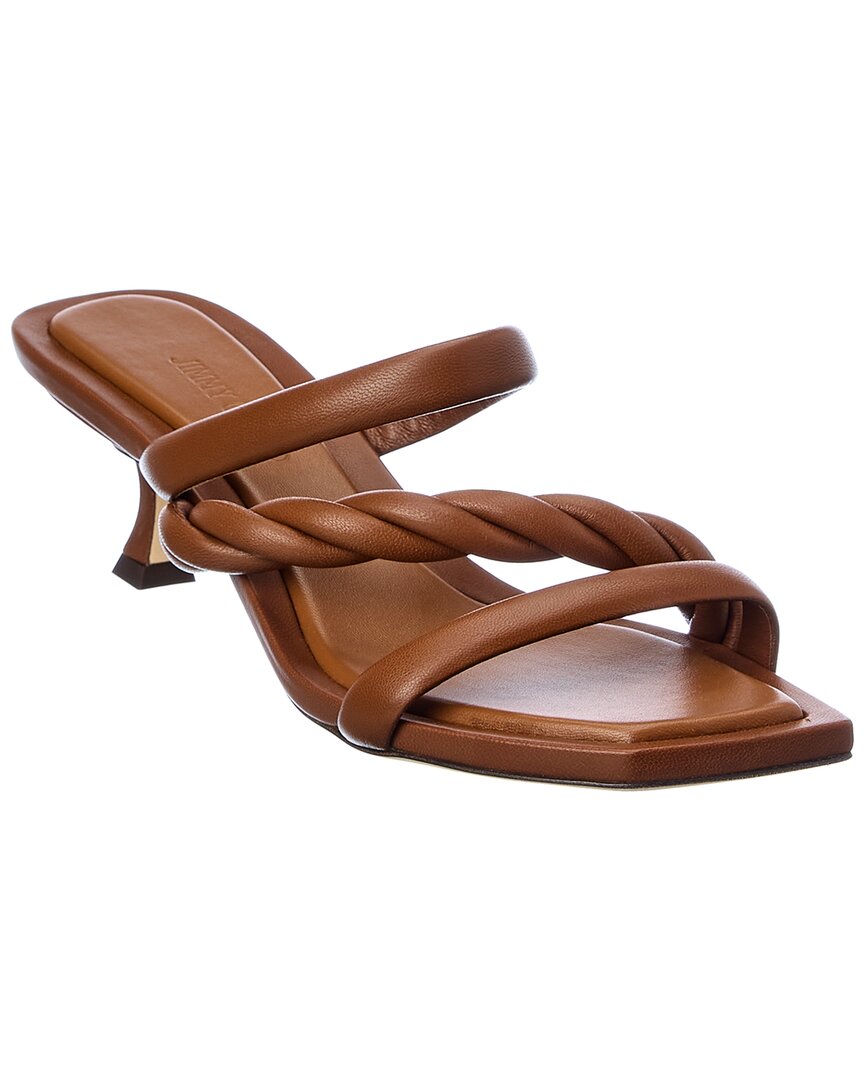 Джимми Чу Диоса 50 Кожаные сандалии Jimmy Choo, Tan