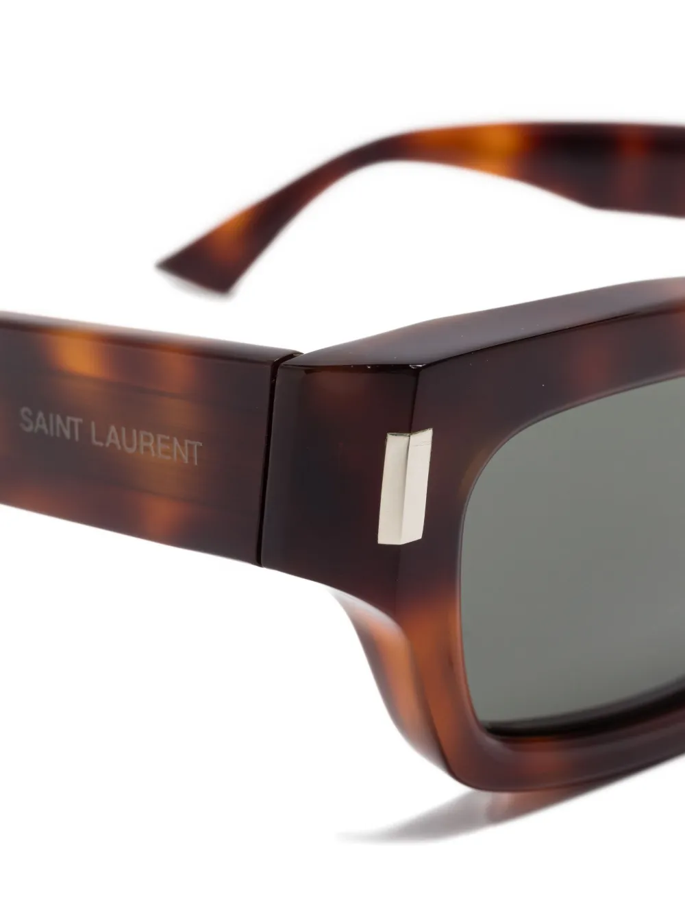 Солнцезащитные очки в прямоугольной оправе Saint Laurent, черный — фото 3