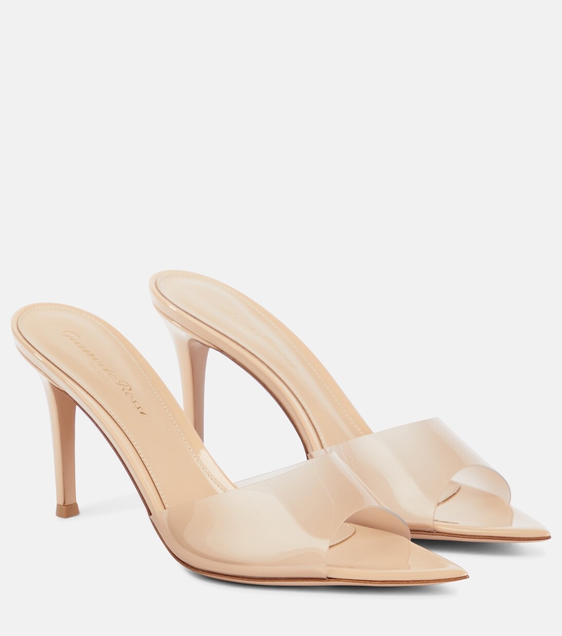 Elle 85 Босоножки из плексигласа и кожи Gianvito Rossi, нейтральный