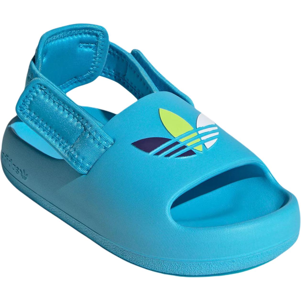 Детские сандалии ADIFOM ADILETTE Low Top Adidas Originals, синий/белый/желтый — фото 3