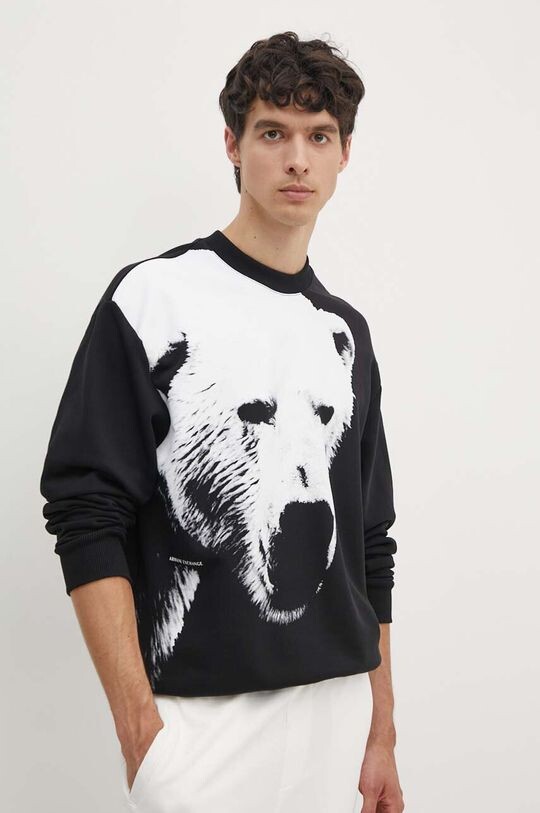 

Хлопковая толстовка Armani Exchange, черный