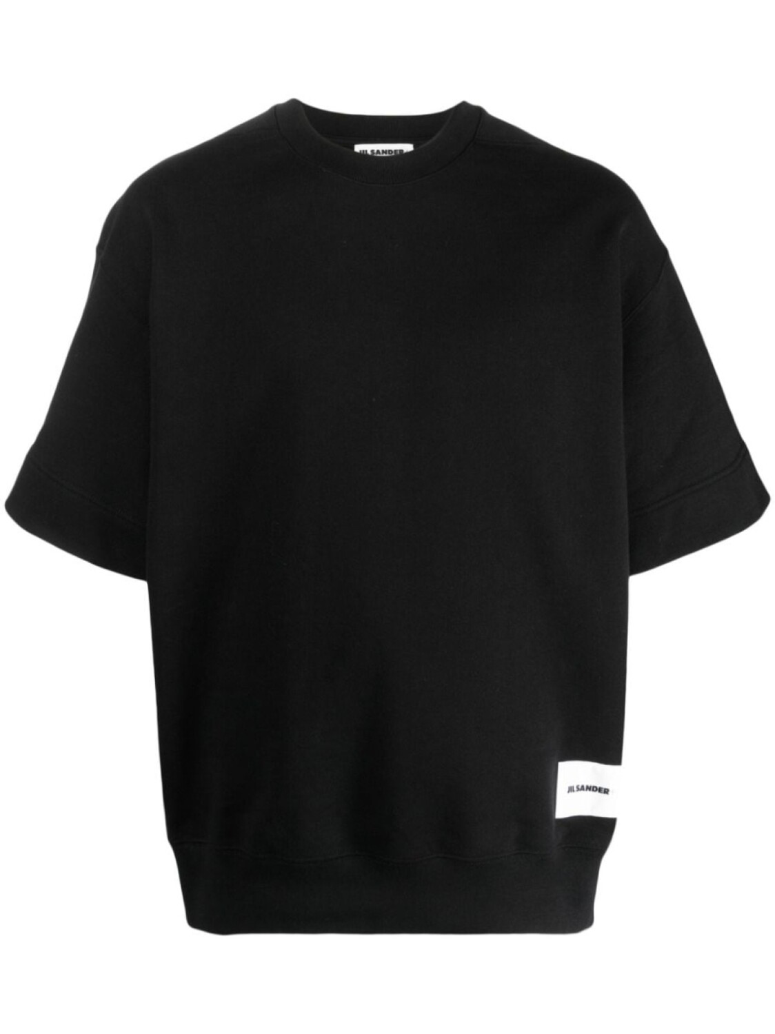 

Jil Sander толстовка с короткими рукавами и нашивкой-логотипом, черный