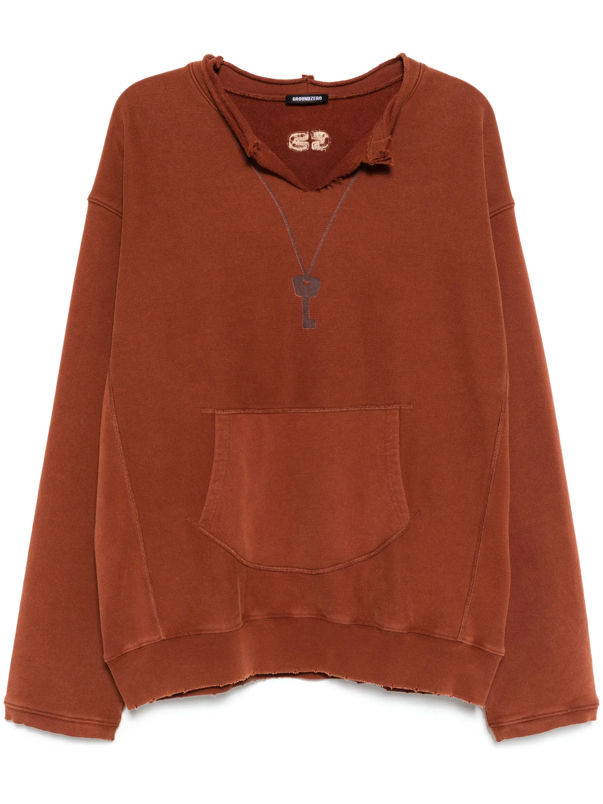 

Толстовка с графичным принтом Ground Zero, красный