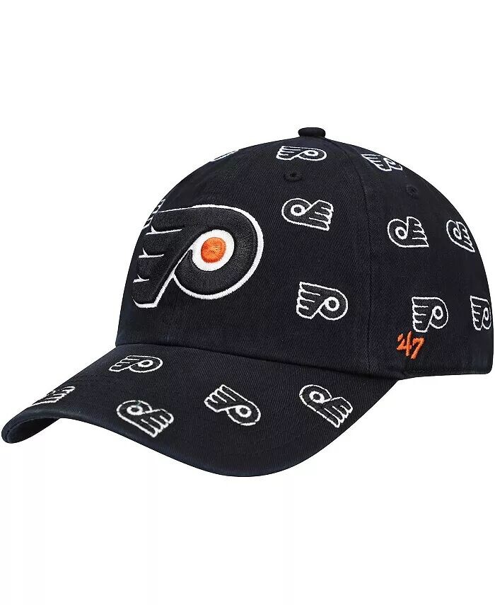 

Черная женская регулируемая кепка Philadelphia Flyers Confetti Clean Up '47 '47 Brand, черный