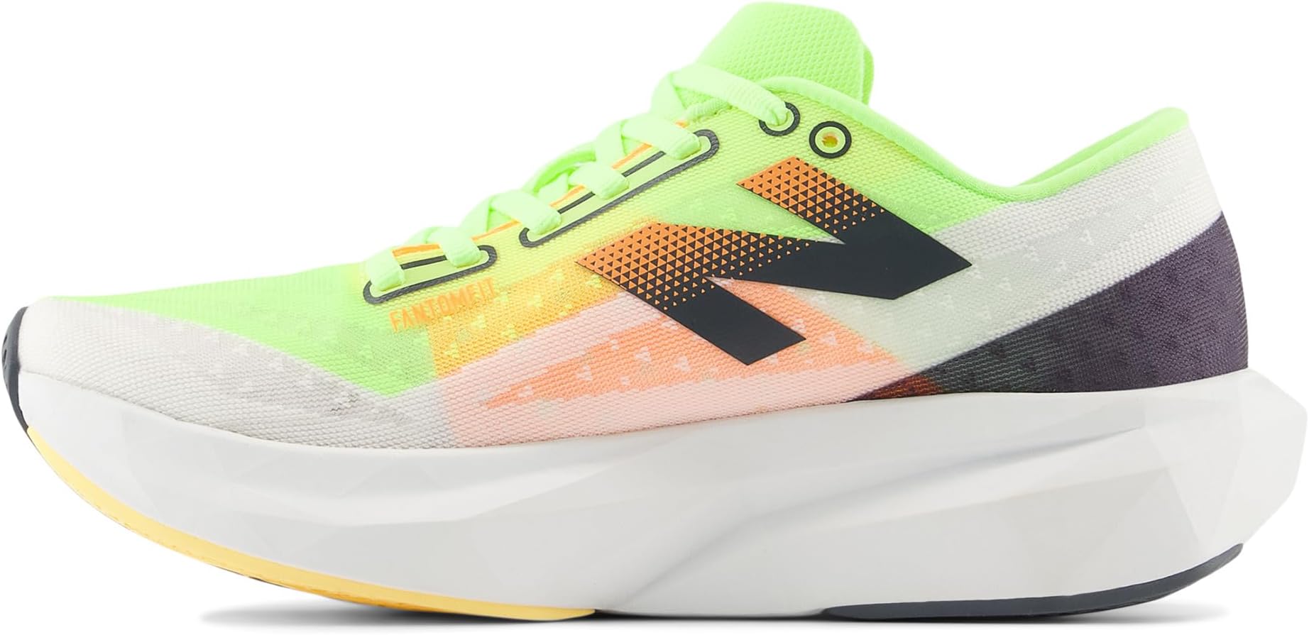 Кроссовки New Balance FuelCell Rebel v4, White/Bleached Lime GloSee Less — фото 4