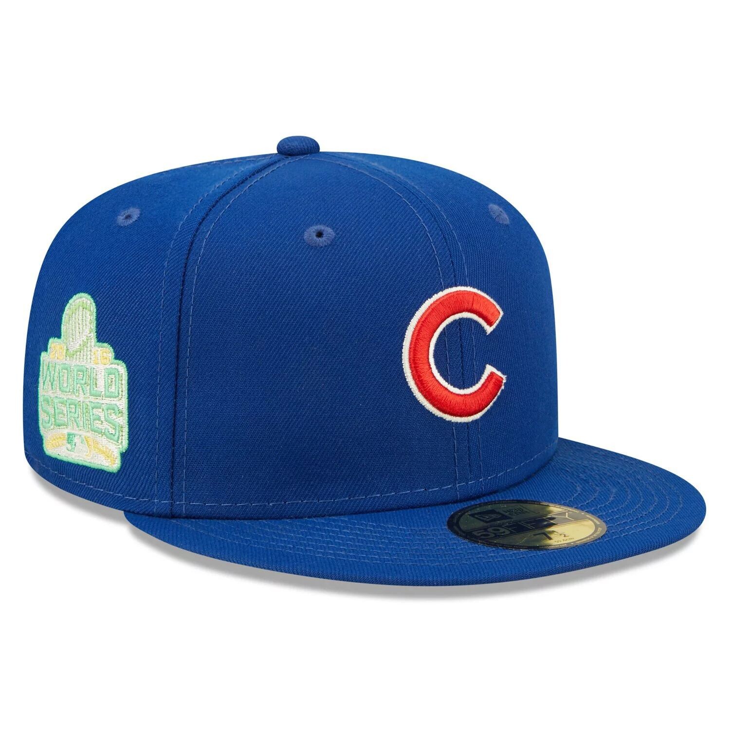 

Мужская облегающая шляпа New Era Royal Chicago Cubs 2016 World Series Champions Citrus Pop UV 59FIFTY