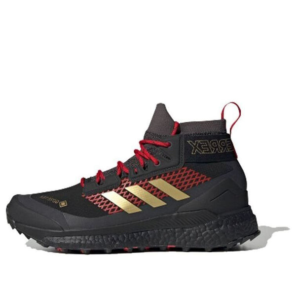

Кроссовки terrex free hiker gtx красные золотистые Adidas, черный
