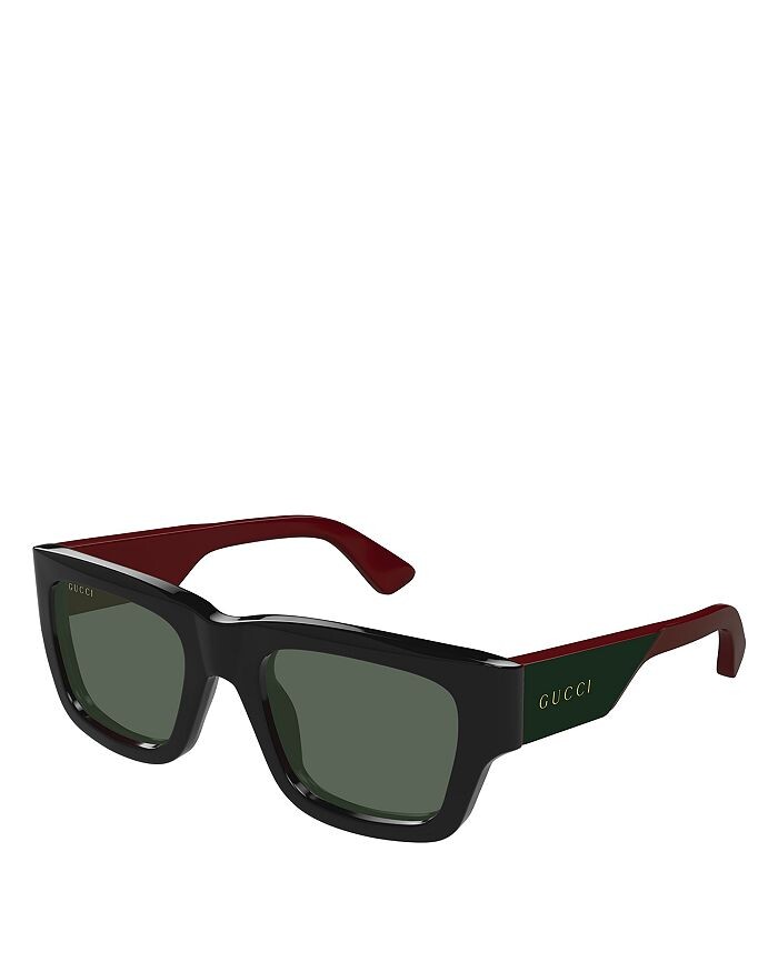 

Квадратные солнцезащитные очки Gucci Oblique, 52 мм, черный