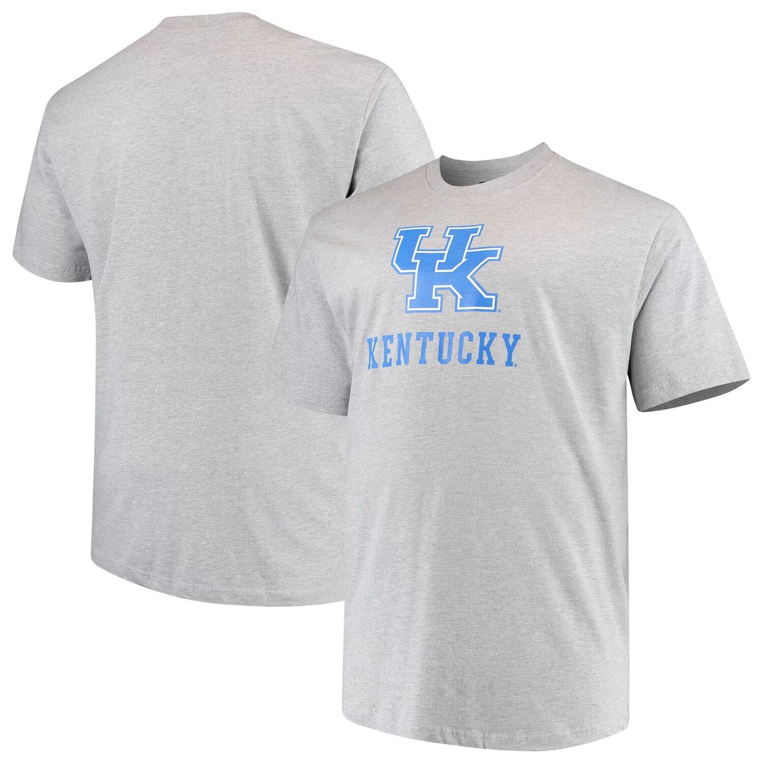 

Мужская серая футболка с принтом Kentucky Wildcats Big & Tall Lockup, Серый, Мужская серая футболка с принтом Kentucky Wildcats Big & Tall Lockup