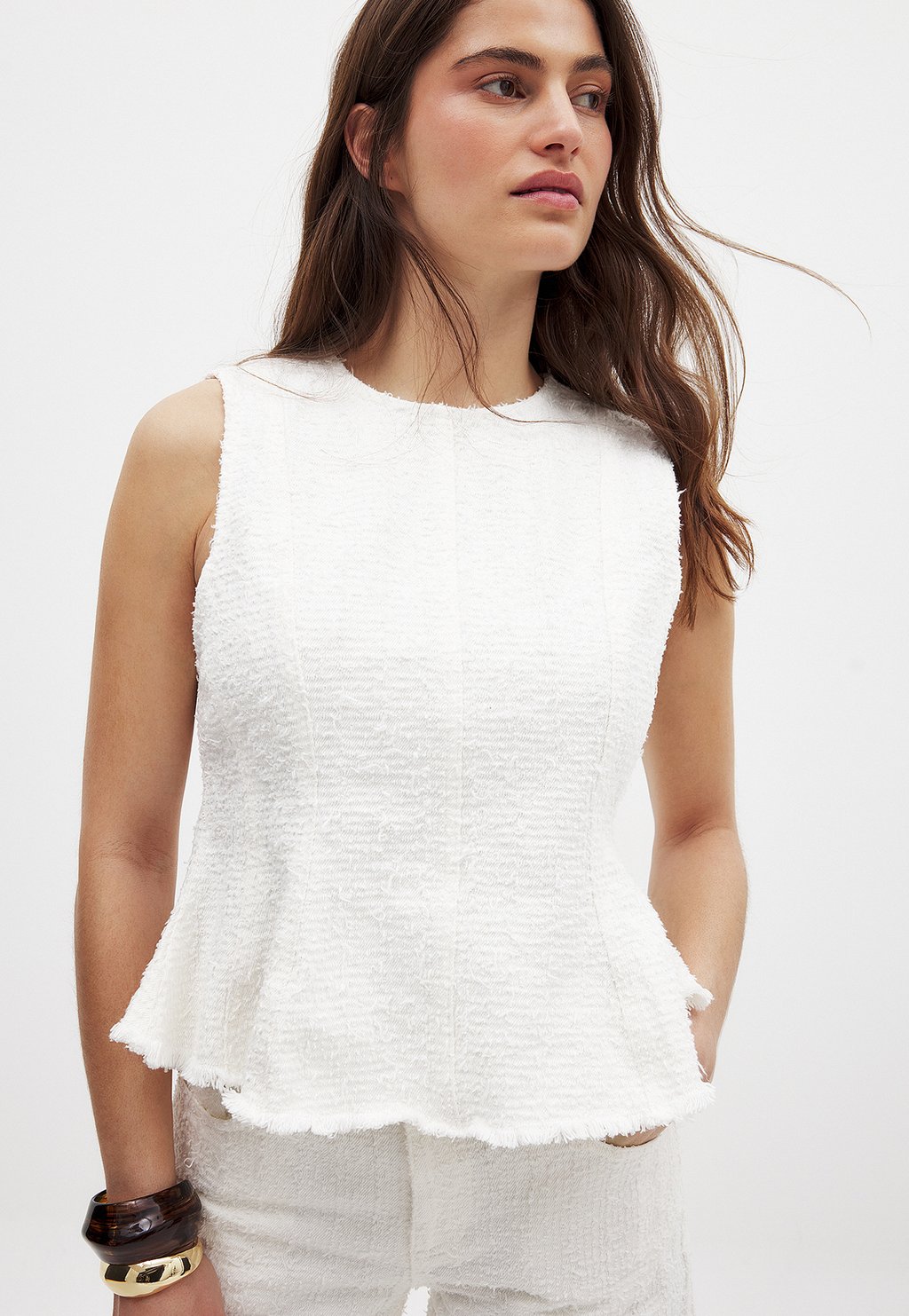 

Топ STRUCTURED DETAIL - Blouse NA-KD, белый