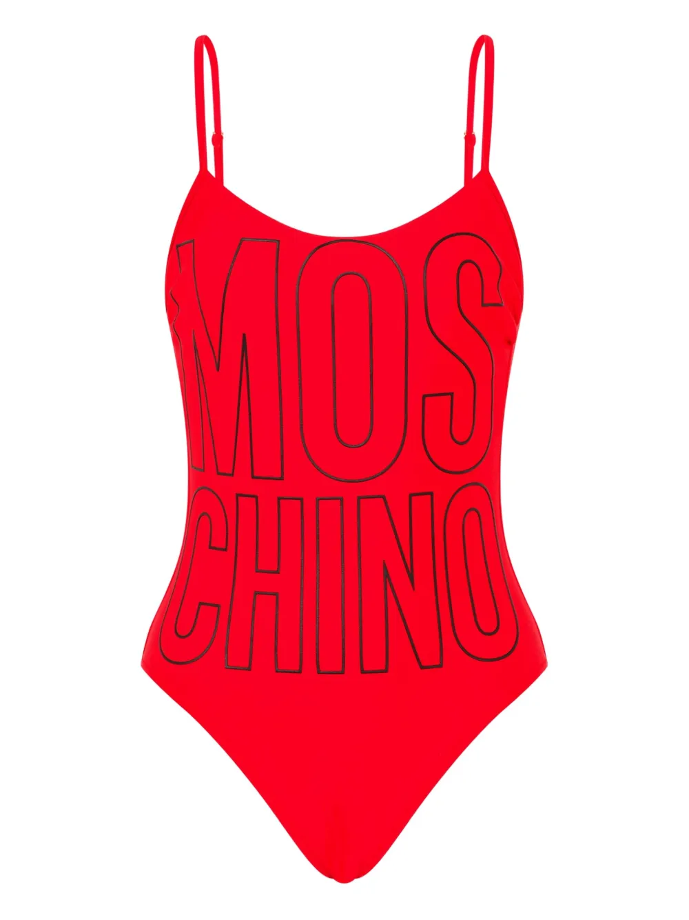 

Купальник с логотипом Moschino, красный