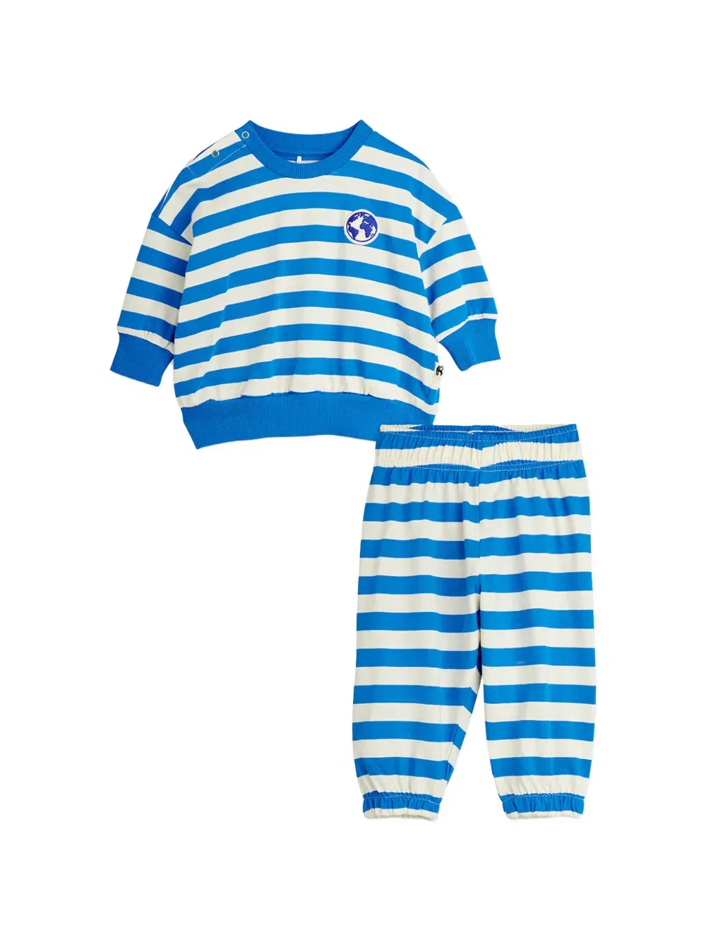 Спортивный костюм в полоску Mini Rodini, синий